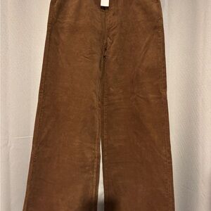 NWT Women’s Brown Corduroy High Waisted, Wide Leg Jeans